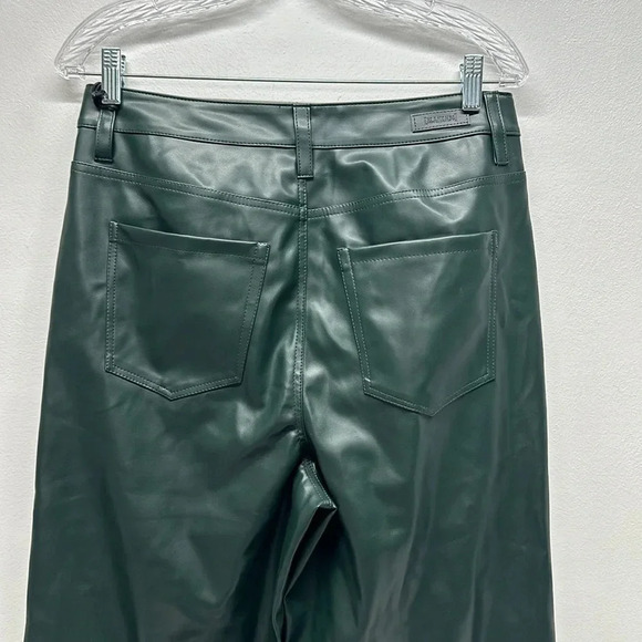 Blank NYC Pant Faux Leather Franklin Rib Cage Straight Leg Revolve Green Size 30 - Picture 6 of 10